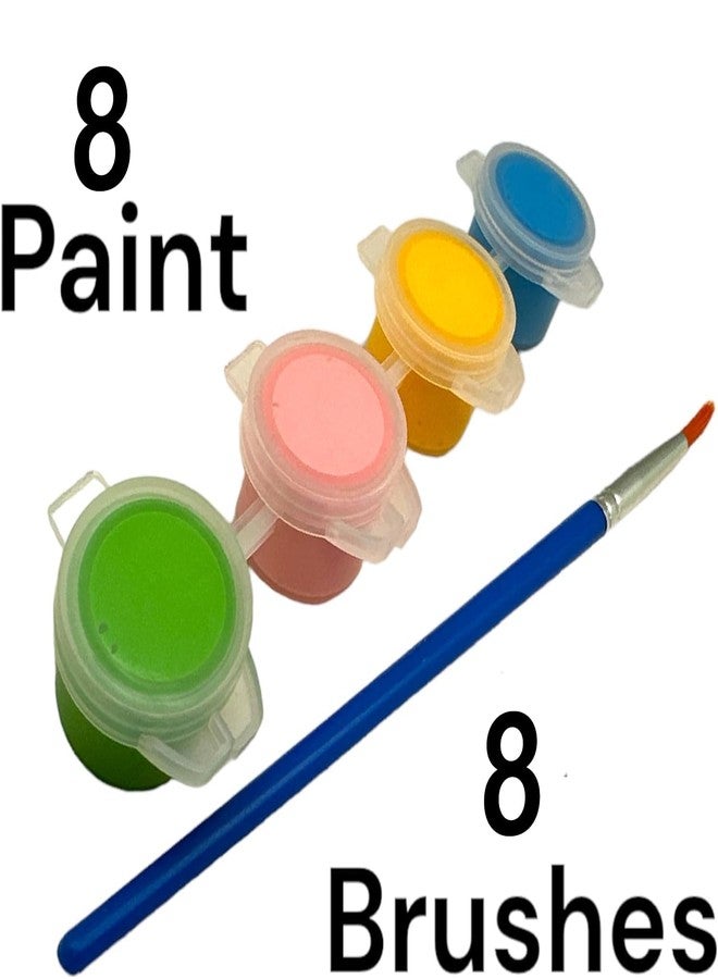 Cliths Wooden Birdhouse Crafting Kit: 8 DIY Unfinished Bird Houses with Paints and Brush for Kids and Adults (4.13 x 3.92 Inch) - Image 4